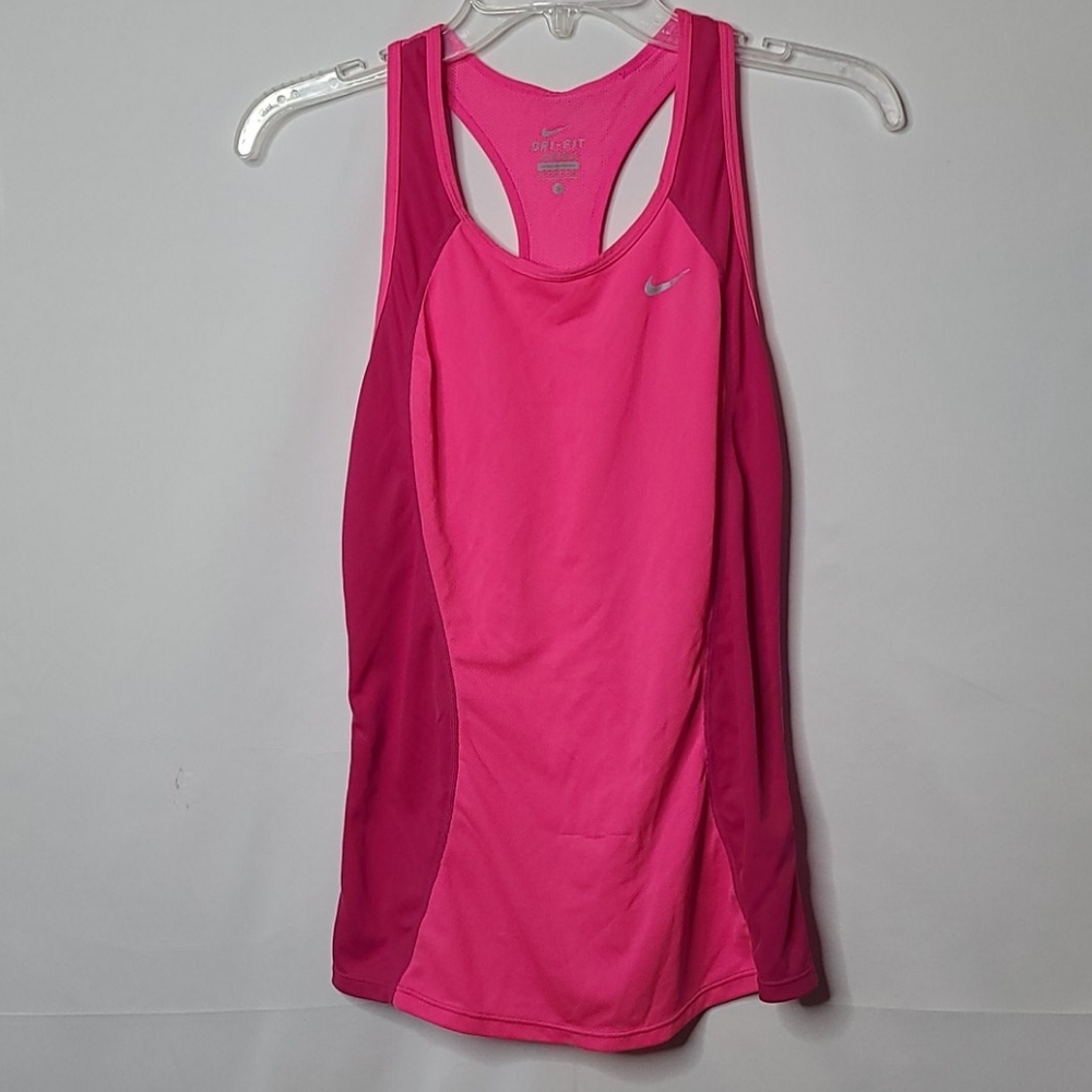Nike two tone pink razorback workout tank top sz S